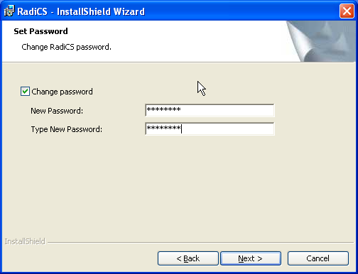 4. After restarting Windows, Open File - Security Warning screen may appear. Click [Run]. 5. The RadiCS - InstallShield Wizard screen appears. Click [Next]. 6. The License Agreement screen appears.