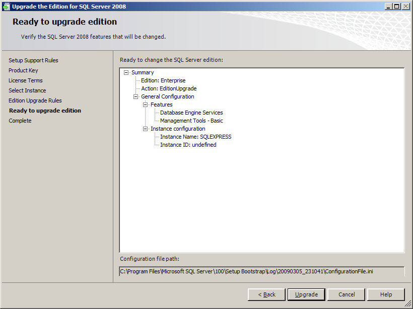 10. The Edition Upgrade Rules screen appears. Click [Next]. 11. The Ready to upgrade edition screen appears.