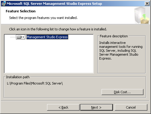 Installation of SQL Server Management Studio Express Procedure 1. Download and execute Microsoft SQL Server Management Studio Express from Microsoft website. 2.