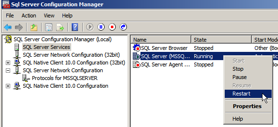 The setting of SQL Server 2008 R2 Express Edition After installing the 32-bit version, refer to the SQL Server 2008 Express Edition setting. Procedure 1.