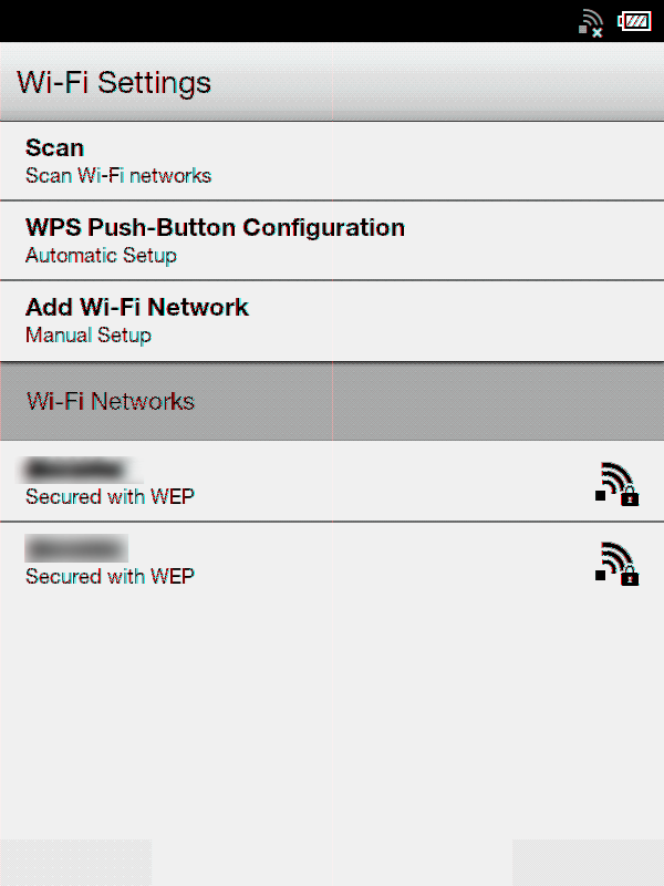 Manually setting a Wi-Fi connection Wireless Connectivity You can set up a Wi-Fi network connection manually by inputting the required information for connection.