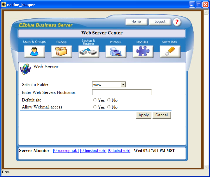 6 Web Server Setup Configuring the web server module is very easy. All you need is to have admin level access to the server Dashboard and the Magellan Desktop.