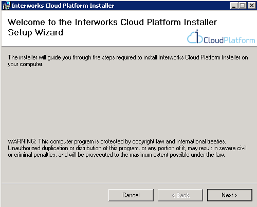 After the Interworks Cloud Platform Installer