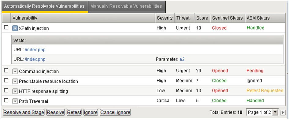 42 Protection from Vulnerabilities Enhanced Integration: BIG-IP ASM and WhiteHat Sentinel Customer Website