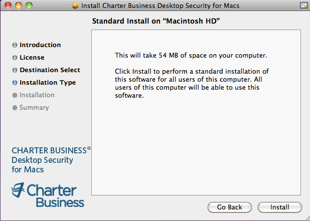11. Click Install to perform a standard installation of the