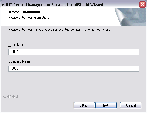Installation 2. In the Welcome to NCS window, click NCS Server. 3. In the InstallShield Wizard dialog box, click Next to continuous. 4.