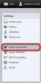 Enable Auto-reply 1. Click Settings. 2. In the Settings pane, click Autoresponder. 3.