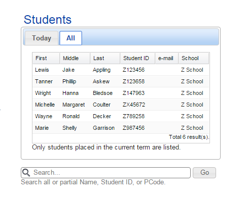 Faculty users have access to additional functionality related to students.