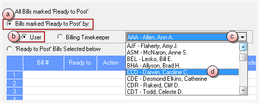 b. Sort by the Ready To column. c. Scroll down to review all items with a Ready To status of 'POST'.