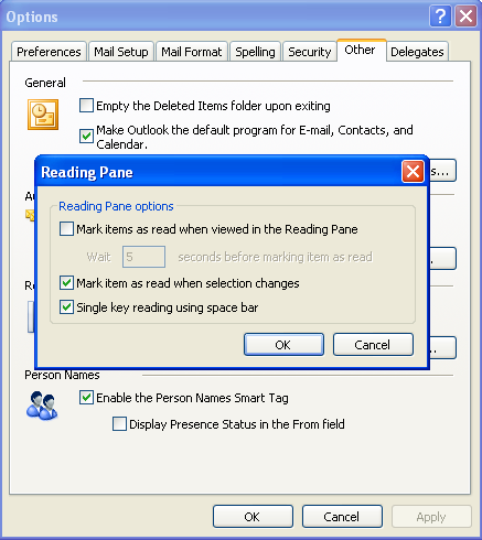 Click to display the Reading Pane window. Figure 3.