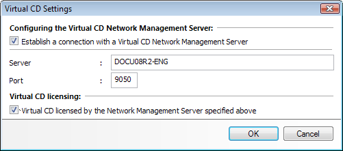 Installation and Configuration of the Network Management Server In the Virtual CD Network Management Server section, click on Configure NMS.