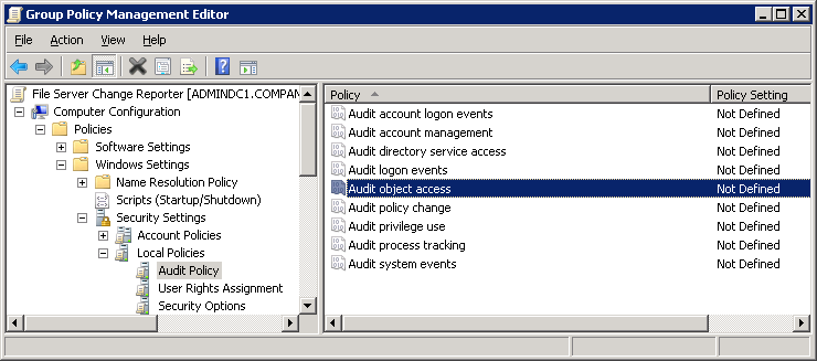 Figure 5: Group Policy Management 2. Expand the Domains node, right-click the <Company_Domain_Name> node and select the Create a GPO in this domain and Link it here option.