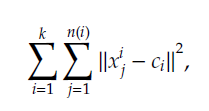 k-means As an alternative, k-means implementations try to minimize an objective function.