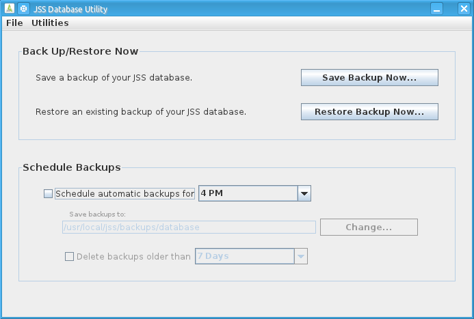 Restoring Database Backups If you need to revert to an earlier version of your database, you can restore a database backup. Restoring a Database Backup Using the GUI 1.