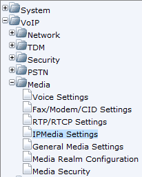 AudioCodes Mediant 800 MSBG Page 12 of 66 6. Navigate to VoIP > Media > IPMedia Settings 7. Enter in the Number of Media Channels necessary to meet the configuration needs.