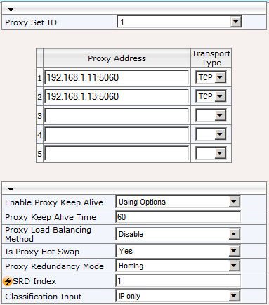 AudioCodes Mediant 800 MSBG Page 15 of 66 14. Navigate to VoIP > Control Network > Proxy Sets 15.
