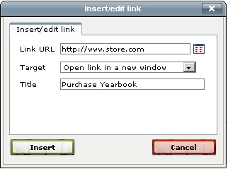 Insert/Edit Link Box Type or paste the link for the image in the Link URL field for an external website link, or search for an internal link on your Edline website by clicking the Browse ( a user