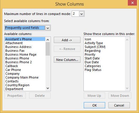 Add a column to a list What if your list doesn t include all the columns you want? For example, maybe you want to add a second business phone field. It s simple to add a column. 1.