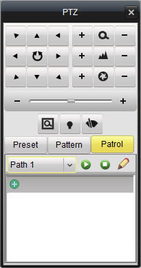 Click to add a preset (including the dwell time and PTZ speed for the preset) for this patrol path. Repeat the above operation to add other presets to the patrol.