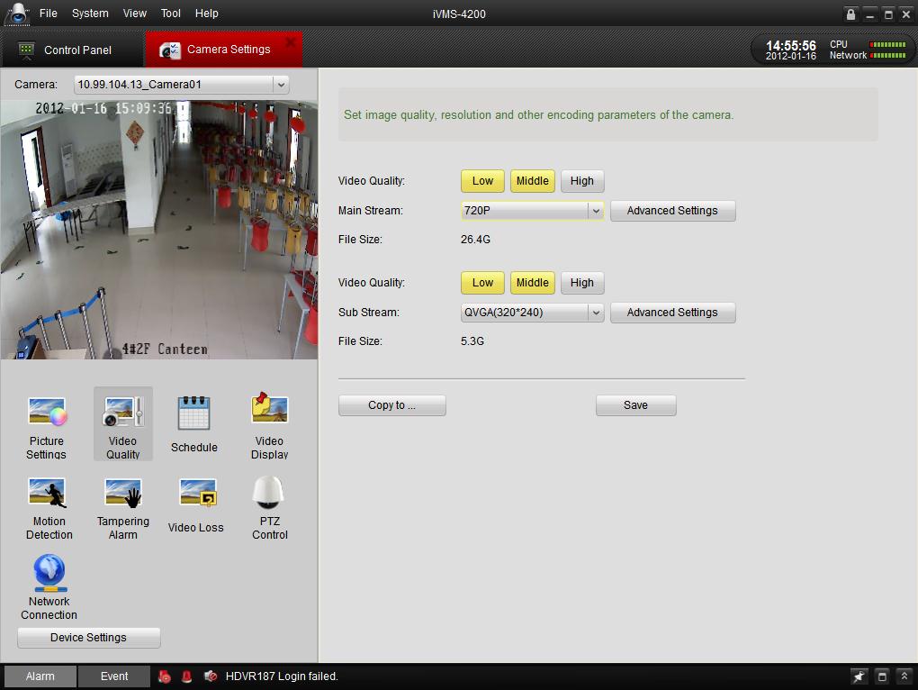 4.4.2 Video Quality On this page, you can configure parameters for main stream and sub stream separately.