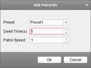 Configuring the Patrol A patrol is a scanning track specified by a group of user-defined presets, with the scanning speed between two presets and the dwell time at the preset separately programmable.