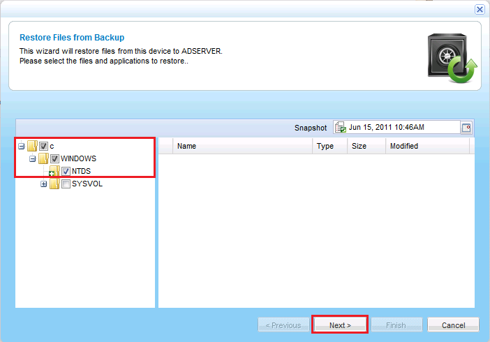 5 Restoring System State Data, NTDS, and SYSVOL In Windows 2008 Server, log in using the local administrator account, by specifying the following user name: <ComputerName>\Administrator.