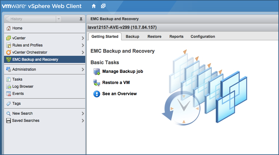 Run Avamar from vsphere Web Client Easy to use