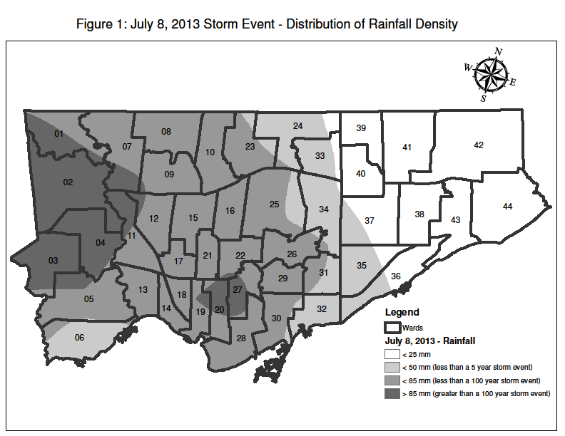 ISSUE BACKGROUND On the afternoon of July 8, 2013, and extending into the night, thunderstorms and heavy rain showers blanketed the City of Toronto.
