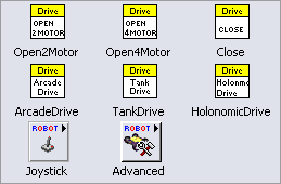 RobotDrive Open 2- or 4- motor version Drive using Arcade, Tank, or
