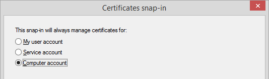 Adding Certificate to Trusted Root Certification Authorities Before adding the self-signed certificate to the Trusted Root Certification Authorities, it should be exported.