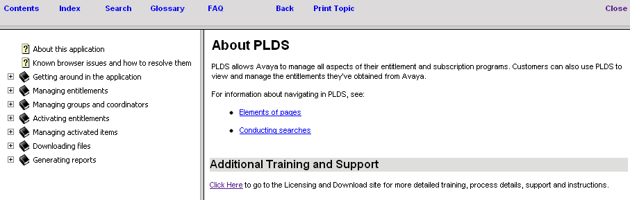 PLDS Help guide From the plds home page https://plds.avaya.
