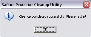 Safend Data Protection Suite Client Cleanup Utility A Client cleanup utility is available for use when you cannot uninstall Safend Data Protection Suite Client from an endpoint, using the processes