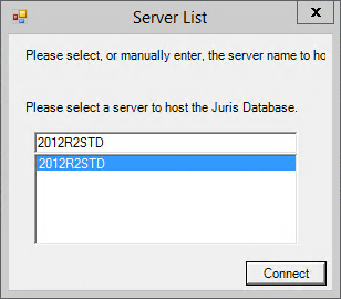 3. Click Run. The Server List dialog box appears, showing all servers currently hosting a SQL Server instance. 4.