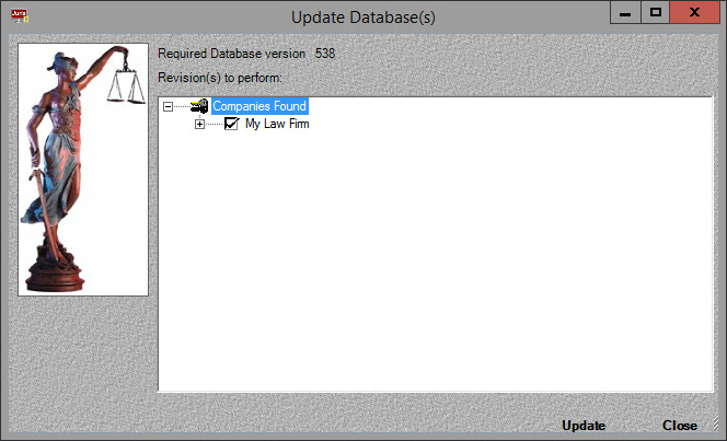 Updating Your Database If you are migrating your database or creating a brand new Juris database, you need to execute the Database Revision Update tool before using Juris. 1.