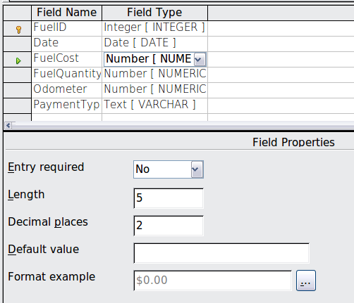 Figure 5: Changing field properties Figure 6: Field Format options 4) To access additional formatting options, click the button to the right of the Format example field.