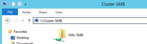 44. From the Taskbar, open File Explorer. 45. Navigate to \\Cluster-SMB.