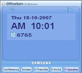 Windows Component Details Status Display LED This LED displays the OfficeServ Softphone status information (e.g., busy, ringing, message waiting).