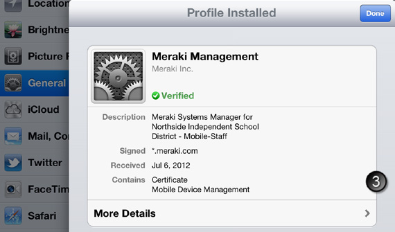 Meraki ipad Registration To protect confidential staff and student information that may reside on your ipad, NISD requires you to set a passcode using Meraki.