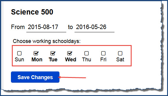 Days that are not available for the student to start the course on (example A) show as inactive on the calendar. Or, just change the From date. b.