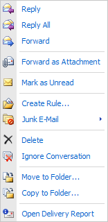 Managing Received Messages Outlook Web App offers a number of features to improve message management.