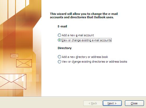 E-mail Set Up for Microsoft Office Outlook 2003 Current User These instructions can be used to set up Microsoft Office Outlook 2003 to view your NMSU Windows Live e-mail.