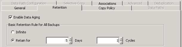 2. On the General tab of the Copy Properties dialog box: Enter the Copy Name. Select the Library, MediaAgent, Drive Pool* and Scratch Pool* from the list. (*if required) 3.