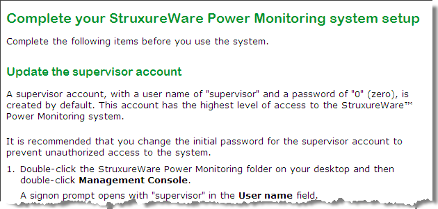 StruxureWare Power Monitoring 7.0.1 Installation Guide Standalone installation 12. Click Next when the configuration process completes to open the Complete page.