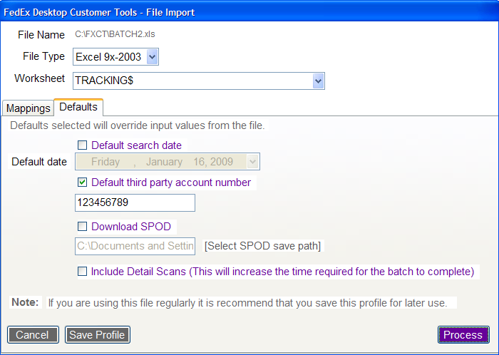Using FedEx Desktop Customer Tools 3. Use the Defaults tab to set defaults. 4.