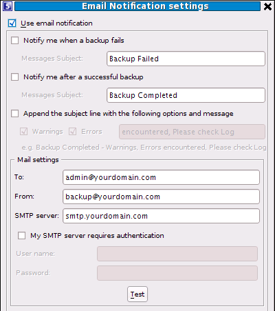 Email Notification plug-in The Email Notification plug-in enables you to receive email notification on backup activity.