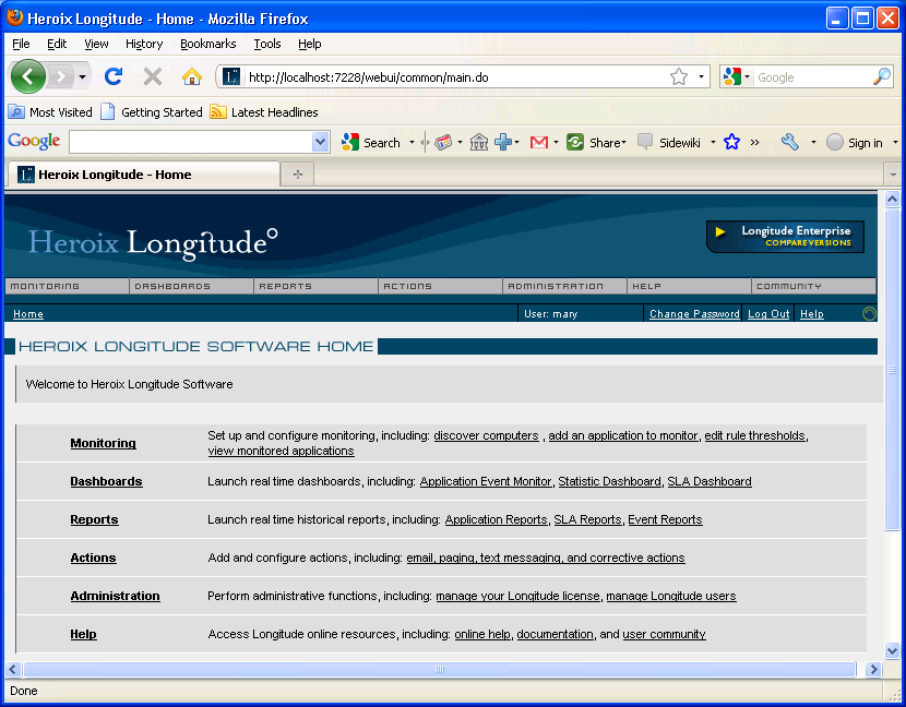 Step 4: Access the Heroix Longitude Web UI 6 After you have performed the installation, please wait 1-3 minutes for the Longitude services to start.