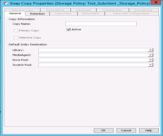 4 Configuring a Storage Policy to Use IntelliSnap In order to use IntelliSnap to create hardware-based snapshot backups, a snapshot copy of an existing Storage Policy must be created. 1.