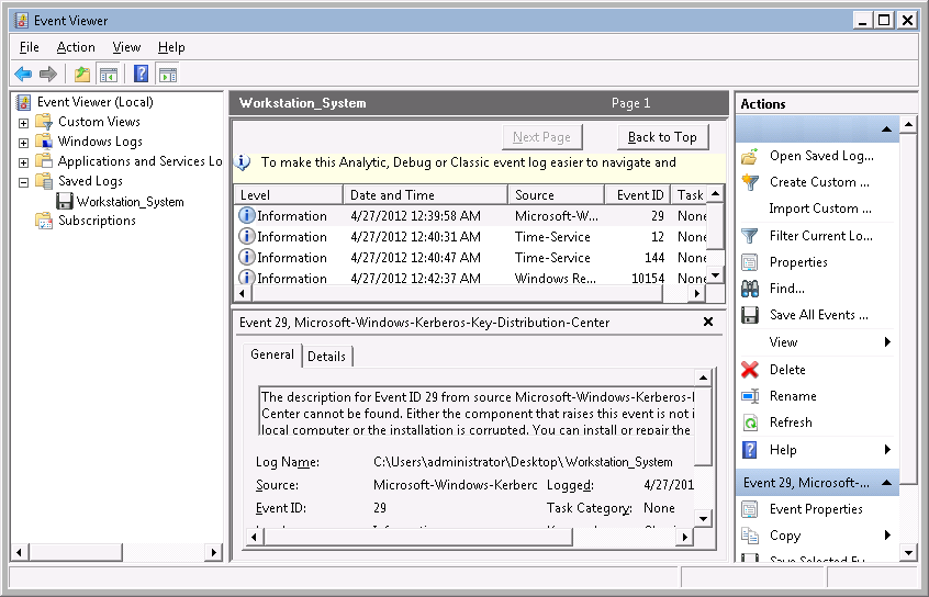 Figure 27: NetWrix Event Viewer 2. Select the Event Log you want to view, specify the date range for events to be displayed and click the View button.