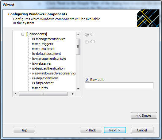 Windows Configuration Section 5 System Installation a. Click Next in the Simple View of the dialog bo