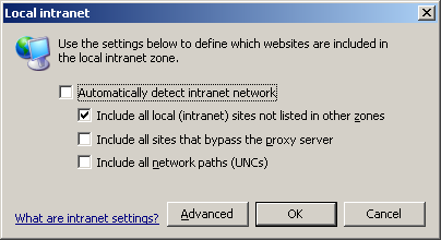 Section 2 Prerequisites Group Policy Management Figure 4. Local Intranet Dialog Box Adding Workstations to the Domain Policy.